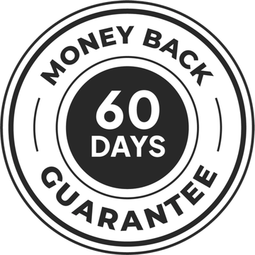 60-day money-back guarantee seal